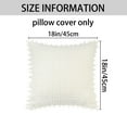 thumbnail image 5 of Unique Bargains Solid Neutral Square Throw Boho Decorative Pillow Covers Set of 2 for Home White 18" x 18", 5 of 6