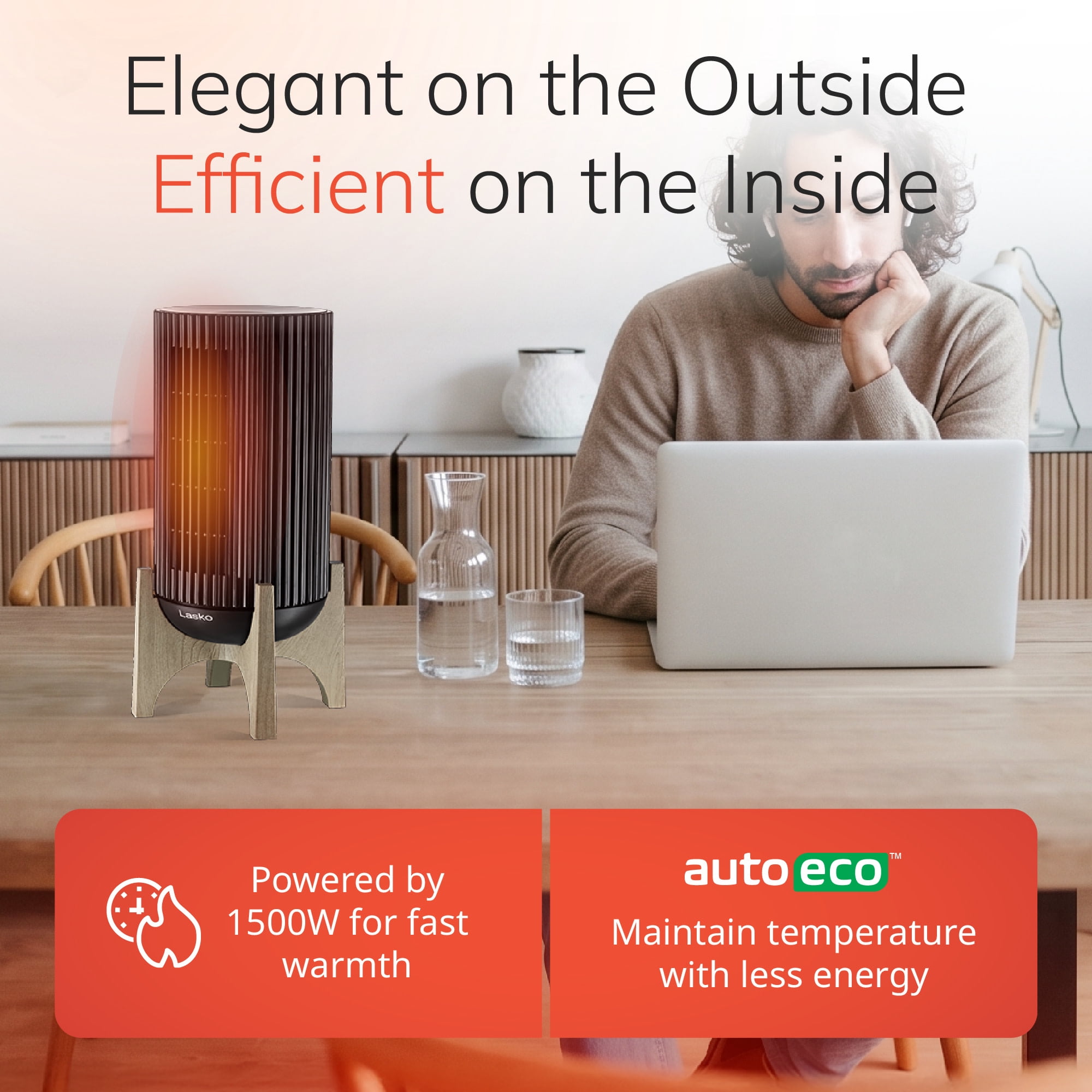 Lasko, Ceramic Space Heater, 1500W, Widespread Oscillation