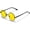 01-Black Frame/Yellow Lens, variant on KANASTAL Polarized Round Sunglasses for Women Men Circle Style Black Sun Glasses Hippie UV400 Protection Retro