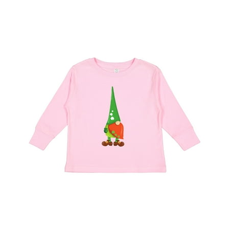 

Inktastic Saint Patrick s Day Cute Gnome Lucky Clovers Boys or Girls Long Sleeve Toddler T-Shirt
