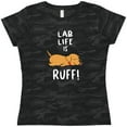 thumbnail image 3 of Inktastic Lab Life is Ruff Yellow Labrador Women's T-Shirt, 3 of 5