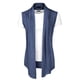 thumbnail image 5 of INSPIRAR CHIC Chaleco para Hombre Sin Mangas con Frente Abierto y Dobladillo Asimétrico 50 Azul Marino, 5 of 7