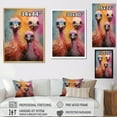 thumbnail image 4 of Designart "Whimsical Portraits Of Ostriches" Ostriches Floater Framed Wall Art Prints, 4 of 5