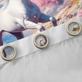 thumbnail image 4 of Erosebridal White Horse Blackout Curtains Set of 2 (52x84 Each) for Girls, Japanese Cherry Blossoms Window Curtains, 4 of 6