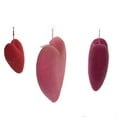 thumbnail image 2 of Valentine's Day Flocked Hanging Hearts Set / 3 Decorate Decoration Love Wh0110p, 2 of 4
