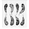 thumbnail image 3 of Ambesonne Feather Shower Curtain, Monochrome Boho Motifs, 69"Wx84"L, Black White, 3 of 3