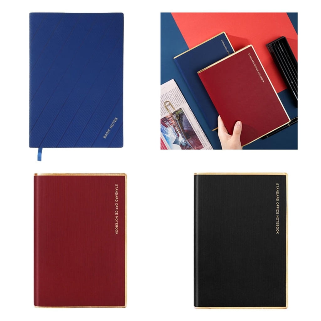 Jesscasday Premium PU Leather Notebook A5 Business Notepad Lined Page Thick Paper 128 Sheet