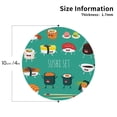 thumbnail image 3 of Disketp Cute Sushi Funny Coasters,6 Pcs Leather Coasters With Holder, Perfect Housewarming Hostess Gifts,Protect Furniture From Water Marks Scratch And Damage, 3 of 9