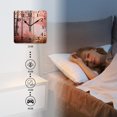 thumbnail image 4 of 12 Inch Wall Clock Battery Operated Silent Clock Decorative for Office, Kitchen, Outdoor, Living Room，forest View in The Foggy forest with Sun Beams and Fall Leaves Picture, 4 of 4