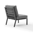 thumbnail image 5 of Crosley Furniture Clark Modern Fabric Armless Patio Chair in Charcoal/Black, 5 of 11