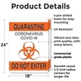 thumbnail image 2 of (2 Pack) Quarantine Do Not Enter 1 OSHA Notice Sign 18 Inch X 24 Inch Plastic Sign, Weather Resistant, UV Protected for Workplace, Business, and Construction Site, Made in the USA, 2 of 8