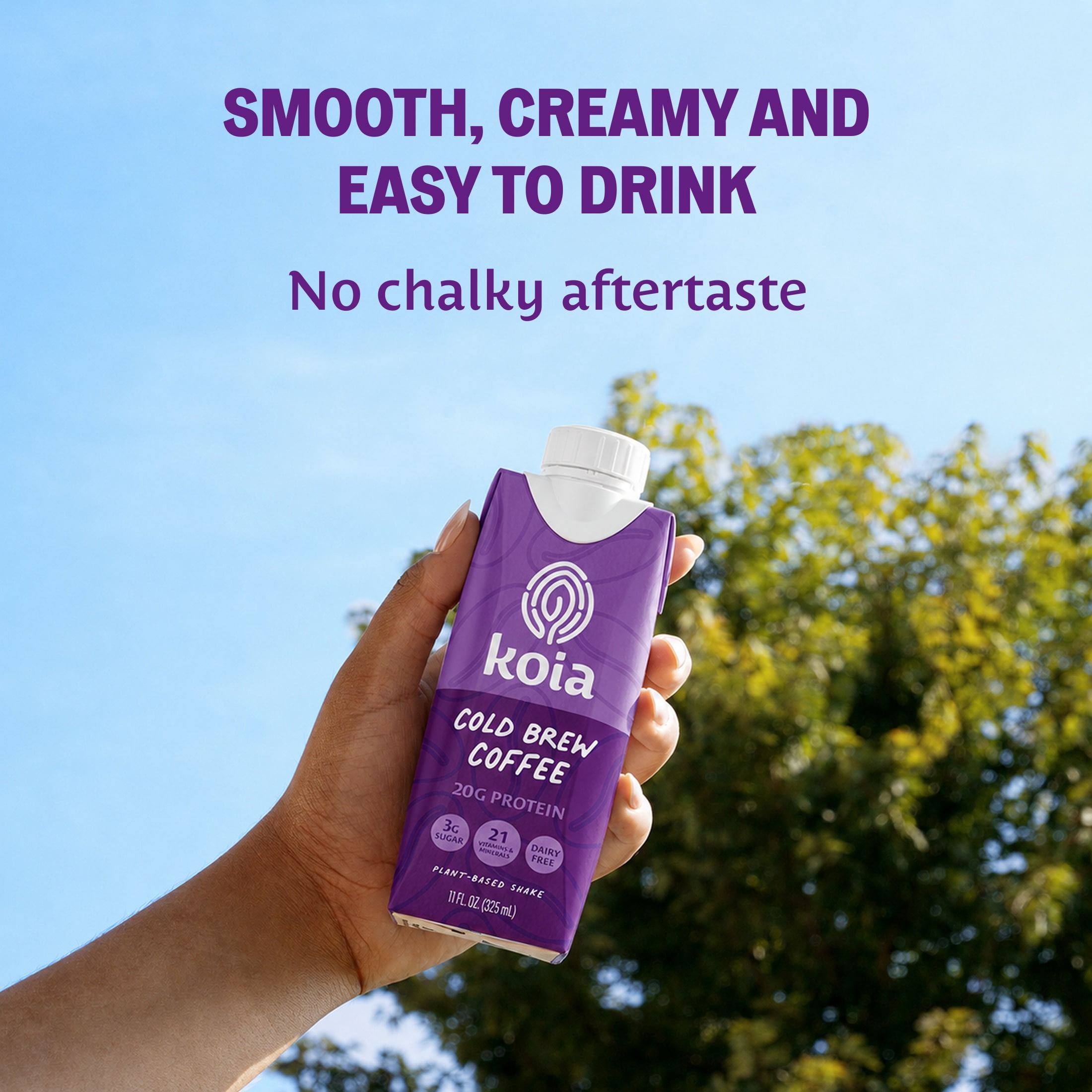 Koia Plant Based Protein Shake, Chocolate Banana, 20g Protein, 5g