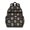 Mushroom and Flower Black Pattern, variant on Mushroom and Fern White Pattern Cute School Backpack Bag for School with Padded Back and Adjustable Shoulder Straps 15.25"x11.5"x5.25"