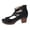 Black-B, variant on Sandals Women Summer 2026 Wedges Dressy Leather Peep Toe Cut out Zipper Chunky Heels Vacation Shoes Comfortable Low Block Ankle Boots Blue-B Size 7.5