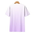 thumbnail image 3 of USSUMA Women Clothing Summer Tops for Women 2025 Round Neck Short Sleeve Plus Size Tops for Women Gradient Printed Trendy Tops Comfortable Blouse Bachelor Party Purple Polyester Festival Gift XXL, 3 of 4