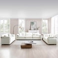 thumbnail image 2 of Modern Living Room Sofa 3 Pieces Set, Two 2-Seater Sofas and One 3-Seater Sofas, Upholstery Large Deep Seat Sofa with sofat Cushion and Pillowss (Beige), 2 of 11