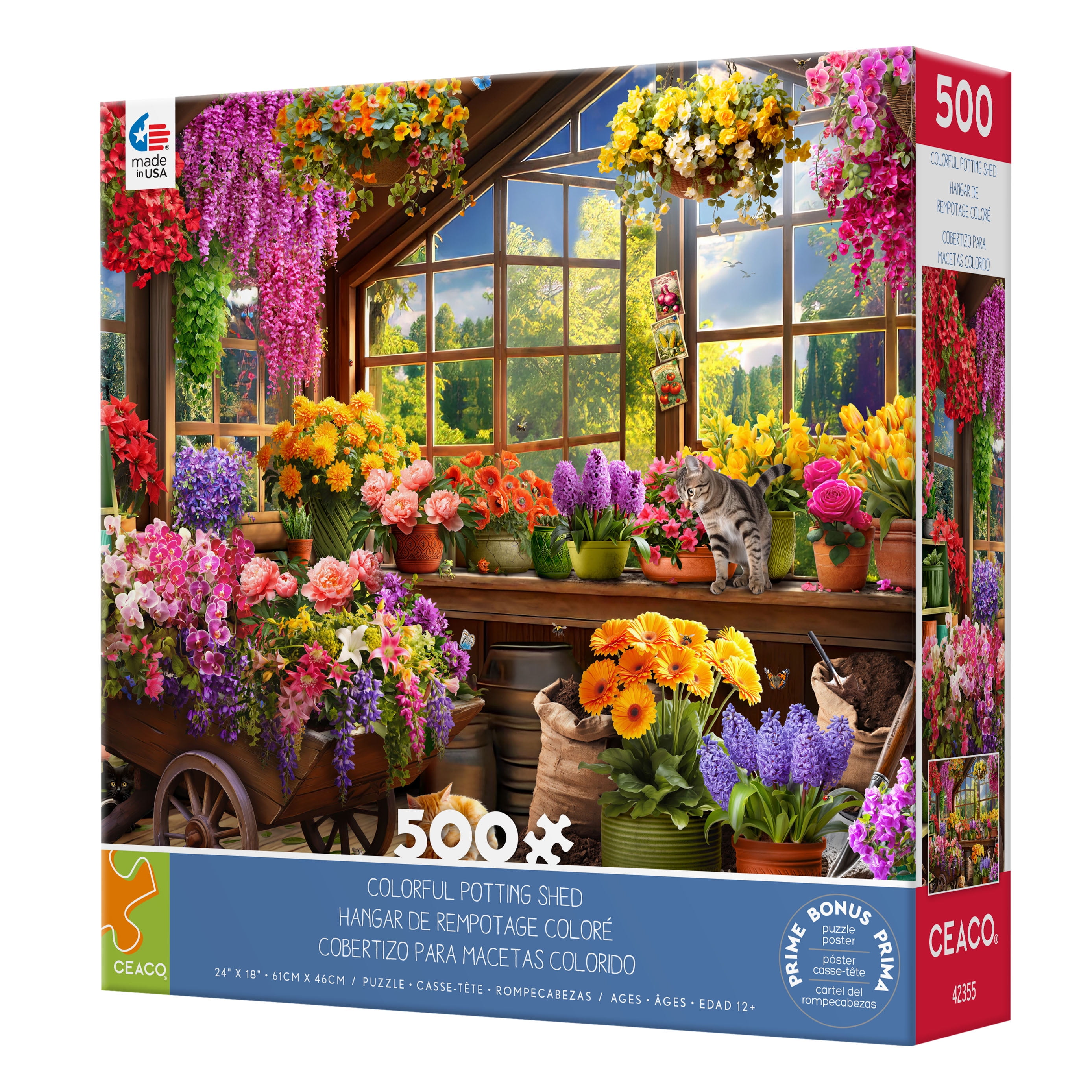 Ceaco Colorful Potting Shed (Jessica White) 500 Piece Interlocking Jigsaw Puzzle