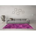 thumbnail image 3 of Ahgly Company Indoor Round Abstract Pink Modern Area Rugs, 8' Round, 3 of 4