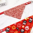 thumbnail image 3 of Flmtop Chien Salive Serviette Dessin Animé Impression Coton Décoratif Réglable Animal Foulard pour la Vie Quotidienne Rouge 1, 3 of 9