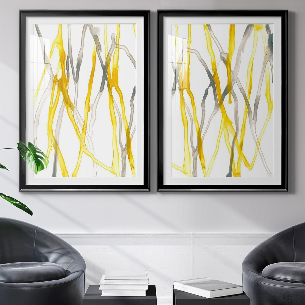 Wexford Home Runnel XIX Premium Framed Print, 18.5" x 24.5" - Ready to Hang, Black (Set of 2)