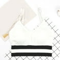 thumbnail image 2 of QYZEU Bras for Women No Underwire Thin Strap Lift Bra Fashion Sexy Sports Bra Fitness Yoga Pad Sportswear Push Up Bralette Solid Breathable Soft Comfy Bras White One Size, 2 of 3
