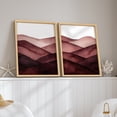thumbnail image 2 of Framed Print Wall Art Set of 2 - Abstract Mountain Landscape Poster Art - 2 Pieces Nature-Inspired Modern Wall Decor for Living Room - 12"x16"x2 Natural, 2 of 8