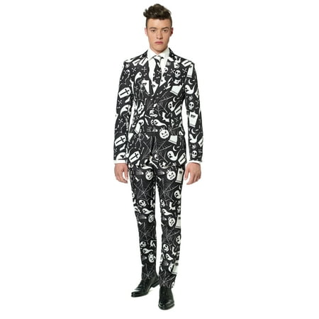 Suitmeister Men's Halloween Black Icons Halloween Suit