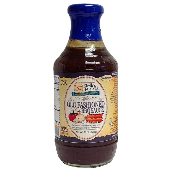 Stello Foods - Rosie's Old Fashioned BBQ Sauce 19 oz, Gluten Free, Low Calorie, Fat Free, Cholesterol Free, Vegetarian