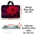 thumbnail image 2 of LSS 10-11.6 inch Laptop Sleeve Bag with  Handle & Adjustable Strap, Compatible with Acer, Asus, Dell, HP, MacBook - Pink Rose Floral Flower, 2 of 3