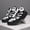 Black And White Color, variant on Men'S Platform Running Shoes | Black White Color Block, Outdoor Cushioned Sole, Casual Athletic Footwear, Microfiber Upper, Rubber Sole, Lace Closure