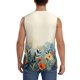 thumbnail image 4 of Fotbe Floral Mountain Landscape Men's Camiseta sin Mangas Estampada para Hombres, Playera Casual para Gimnasio, Entrenamiento, Playa-Small, 4 of 7