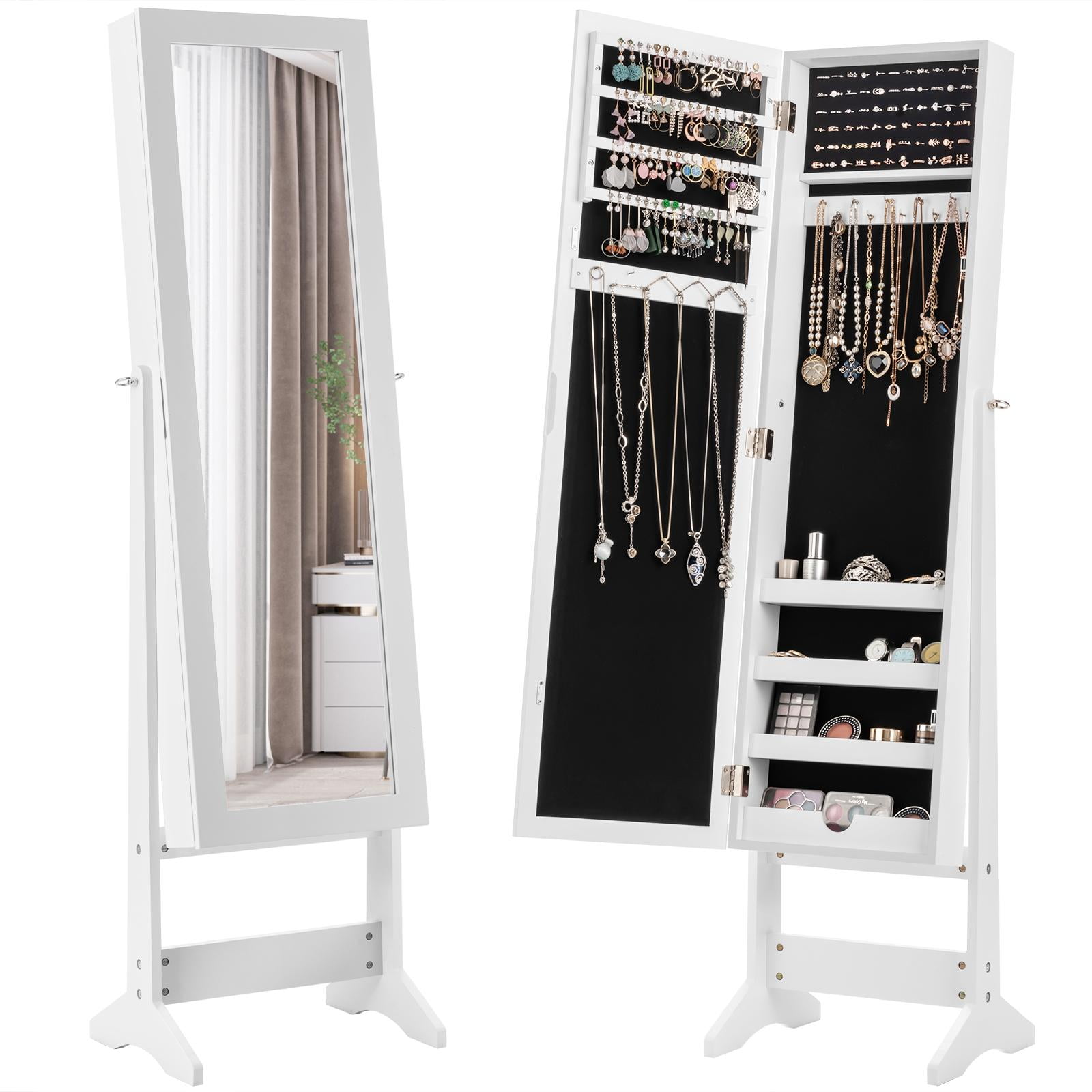 Giantex Jewelry Armoire Standing Jewelry Organizer w/Full
