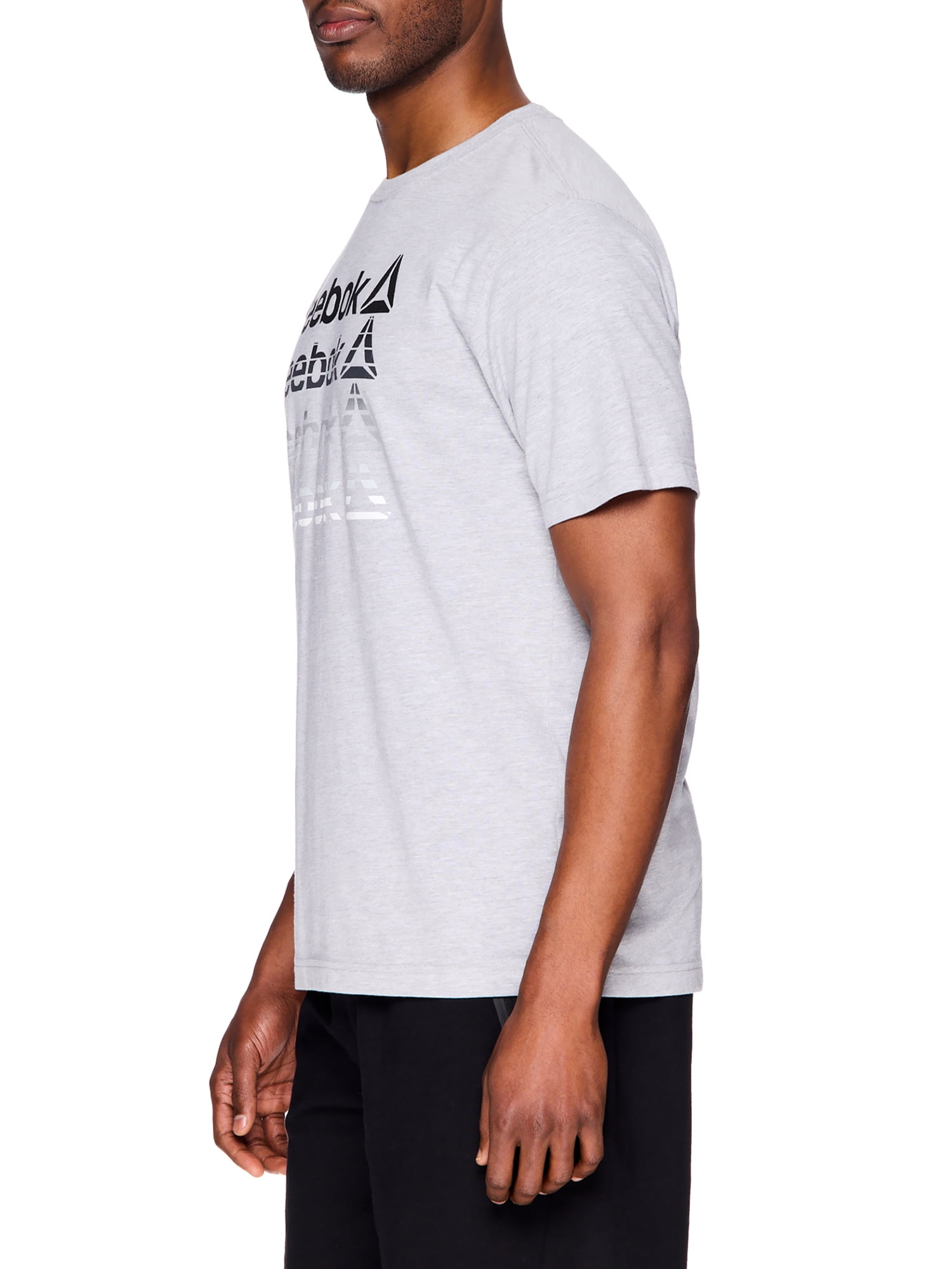 Reebok Mens and Big Mens Active Delta Fade Graphic Tee, up to Size 3XL