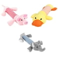 thumbnail image 2 of [Big Save!]Squeaky Plush Dog Toy Stripes Animals Shapes Plush Chew Toys For Small Medium Large Dogs, 2 of 5
