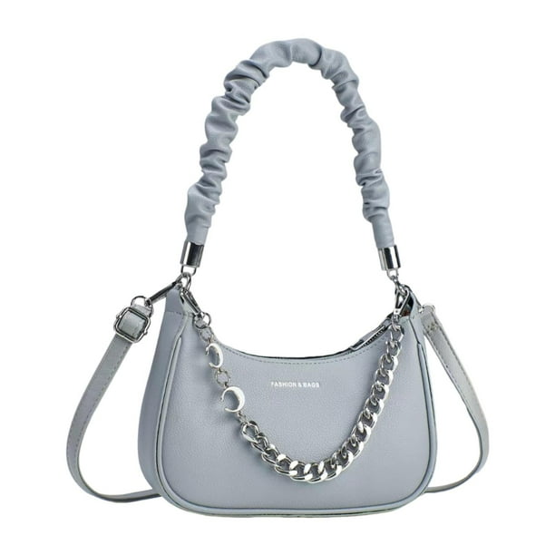 Bolso de hombro para mujer, de piel sintética, tipo bandolera, para ir al trabajo, a la calle, a las vacaciones Azul