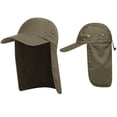 thumbnail image 1 of Gorra Militar de Pesca, Canotaje, Senderismo, Ala a Presión, con Oreja y Cuello (Verde Militar), 1 of 1