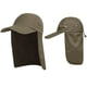 thumbnail image 1 of Gorra Militar de Pesca, Canotaje, Senderismo, Ala a Presión, con Oreja y Cuello (Verde Militar), 1 of 1