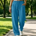 thumbnail image 2 of Vhkiploz Plus Size Wide Leg Joggers for Women's Drawstring Everyday Trousers Solid Color Sporty Workout Athletic Pants, 2 of 6