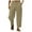Khaki, variant on toraway Summer Cargo Pants for Men Black Men's Vintage Pocket Loose Low Waist Drawstring Linen Pants Casual Pants Jogging L