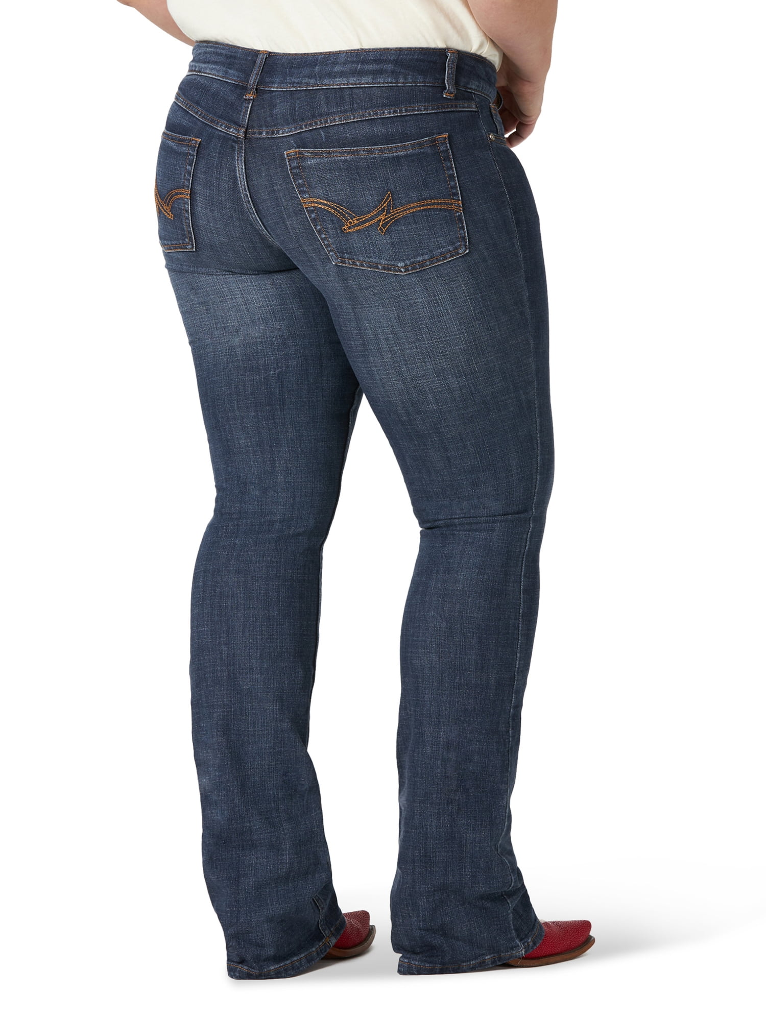 Wrangler Women's Plus Size Essential Mid Rise Bootcut Jean