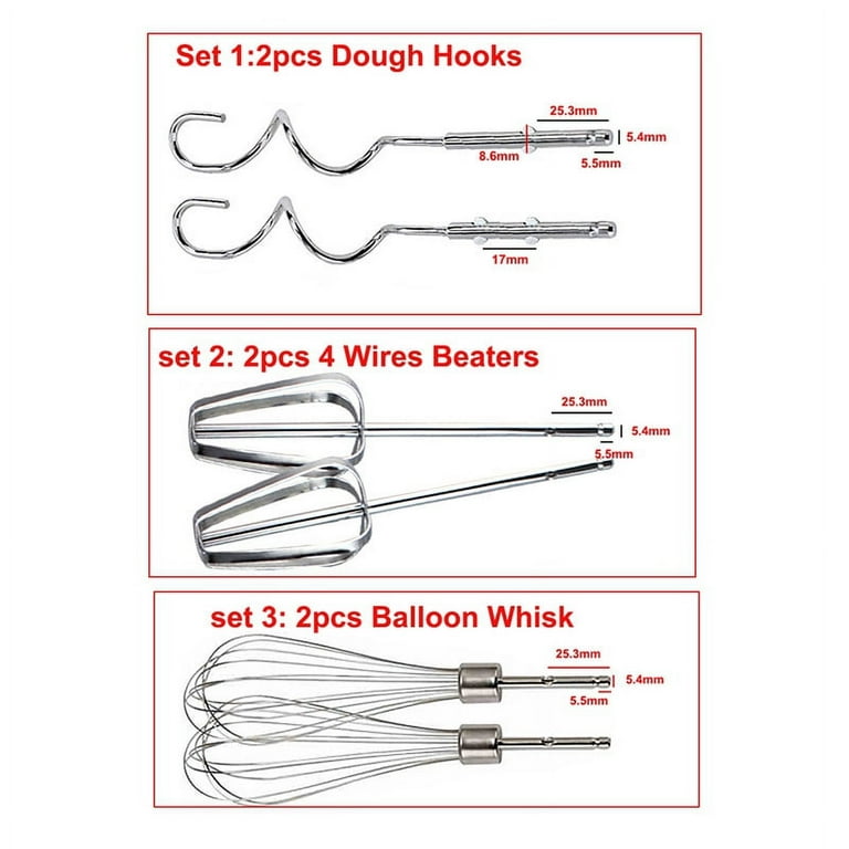 Electric Egg Mixer Parts Set for Electric Balloon Whisk Accessories 