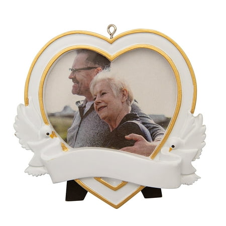 Memorial Heart Photo Frame Personalized Christmas Tree Ornament