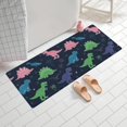 thumbnail image 2 of Neon Outline Dinosaurs Vibrant Bathroom Rugs Mat,Non Slip Microfiber Bathroom Rug,Rubber Backing,Soft Bathroom Mats for Bathroom Floor,Tub and Shower,60x24in(150x60cm), 2 of 5