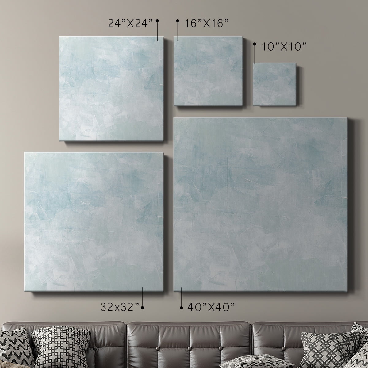 Wexford Home Drifting Blue II-Premium Gallery Wrapped Canvas, 40" x 40" - Ready to Hang