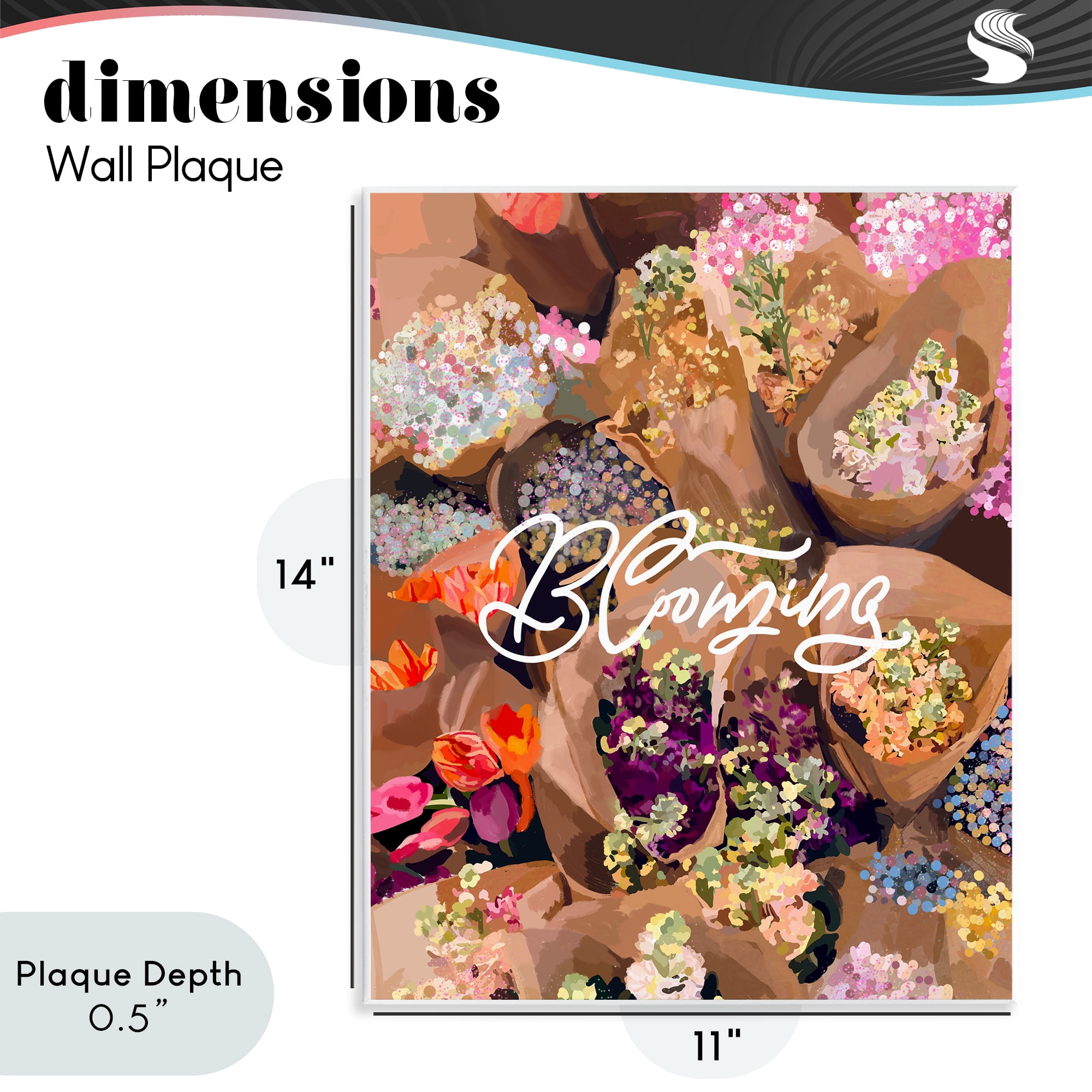 Stupell Industries Blooming Spring Bouquets Wall Plaque Art, design by Amelia Noyes