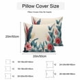 thumbnail image 3 of Waterproof Throw Pillow Covers Set of 2, 16x16 Inch Flowers Leaves Decorative Pillowcases Outdoor Pillow Slip Cushion Covers Set for Couch Tent Retro Botanical Summer Tropical Plants, 3 of 7