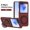 Red, variant on ELEHOLD Case for Samsung Galaxy Z Flip 6, Shockproof Magnetic Phone Case with 360° Ring Kickstand,Red