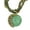 Green, variant on Rhinestone Inlaid Peacock Round Faux Opal Pendant Necklace Black
