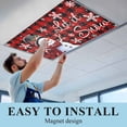thumbnail image 5 of 1 Pack Christmas Snowman Fluorescent Light Covers for Ceiling Lights Snowflake Berry Red Black Buffalo Plaid Magnetic Ceiling Light Covers Overhead Light Filters for Office Classroom Home, 5 of 9
