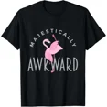 thumbnail image 1 of ALVORD Majestically Awkward Tee Funny Flamingo T-Shirt Unisex S-5XL, 1 of 4